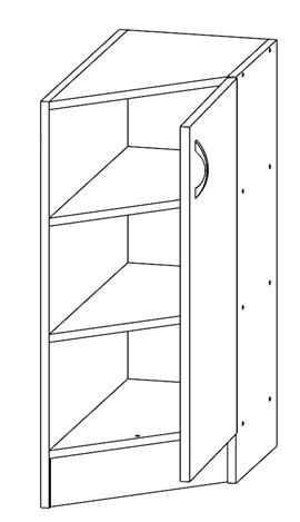Тумба угловая не гнутая Т-3267 в интернет-портале Алеана-Мебель