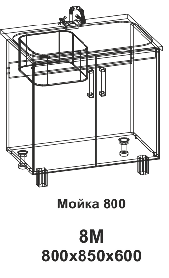 Мойка 8М 800 Танго в интернет-портале Алеана-Мебель