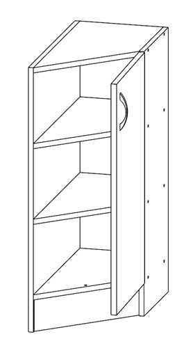Тумба угловая не гнутая Т-2867 (серия Хай-Тек)