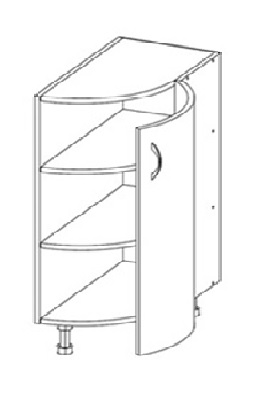 Тумба угловая Т-2866 (серия Волна)
