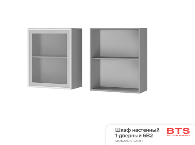 Шкаф настенный 1-дверный со стеклом Монро 6В2 в интернет-портале Алеана-Мебель