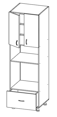 Шкаф под духовку и микроволновку Т-3092  в интернет-портале Алеана-Мебель