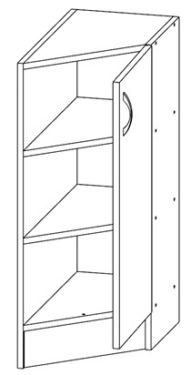 Тумба угловая не гнутая Т-2867 (серия Хай-Тек Бриз) в интернет-портале Алеана-Мебель