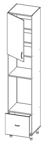 Шкаф под духовку и микроволновку Т-3192  в интернет-портале Алеана-Мебель